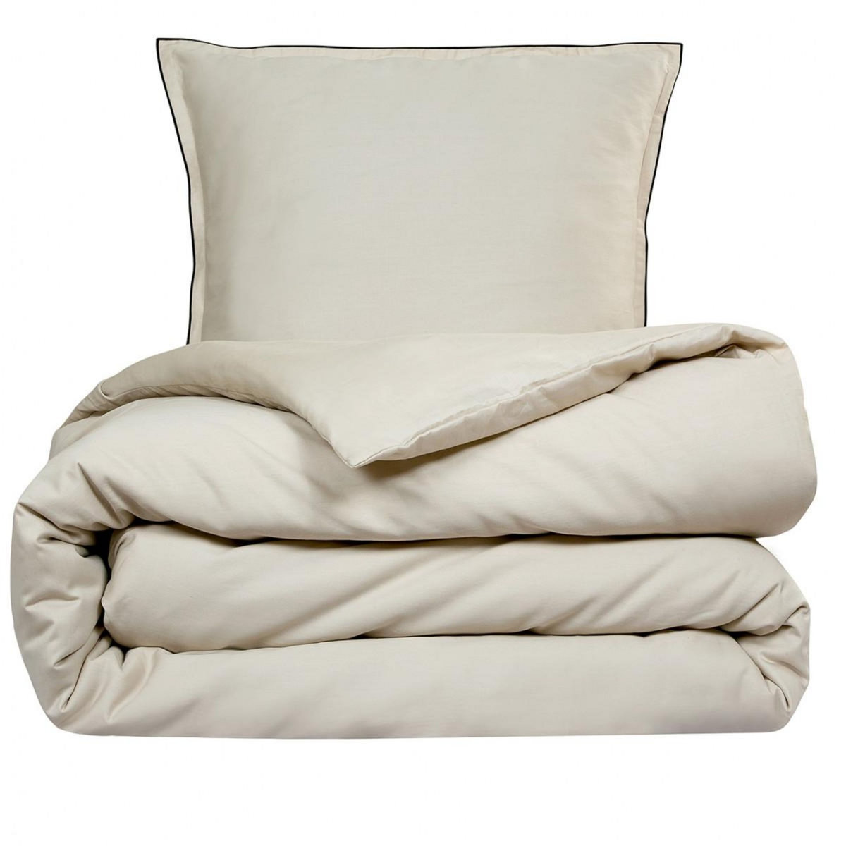 FUTURE HOME Parure de lit 2 personnes en satin de coton unie