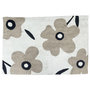 Voir la diapositive 1 : FUTURE HOME Tapis déco floral en coton tufté 170x120cm