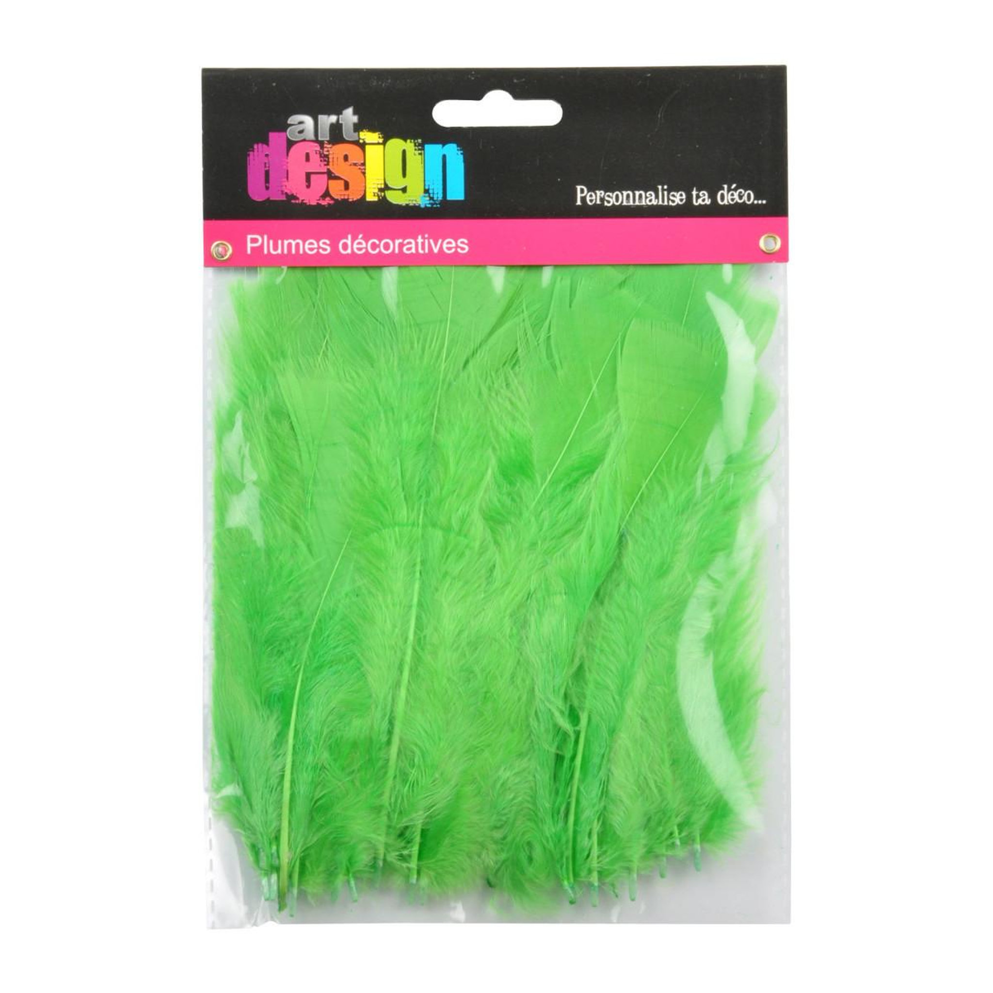 Voir la diapositive 2 : HOMEA Lot de 35 Plumes Décoratives  Sensa  16cm Vert