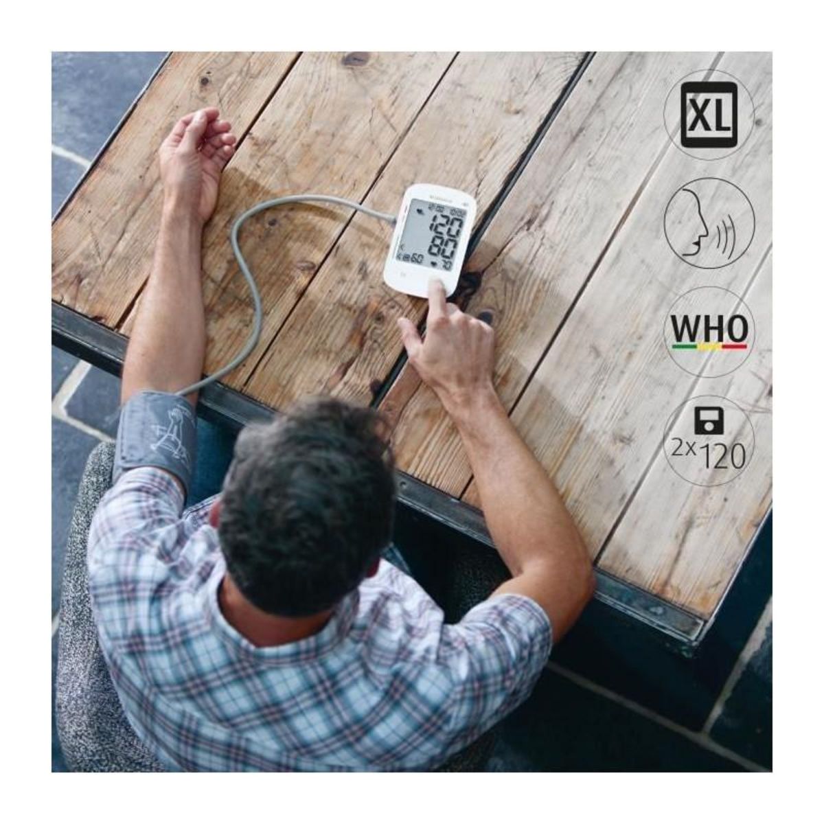 Medisana Tensiometre parlant - MEDISANA - BU 535 - 6 langues - Grand écran - Chiffre XXL - Mesure de l'arythmie - 240 Mémoires