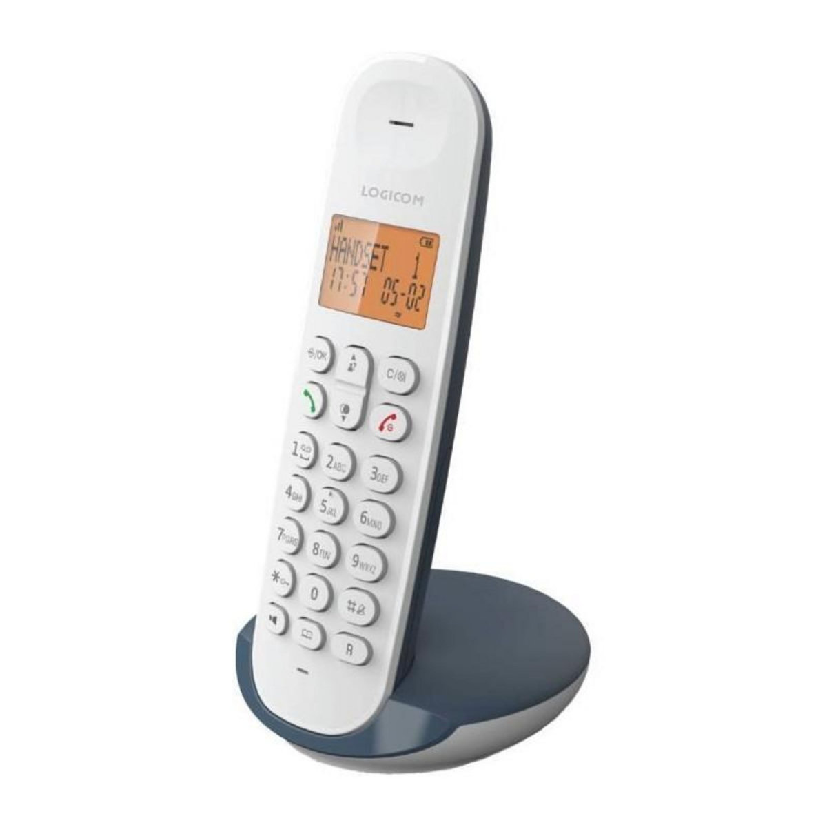 Logicom Téléphone fixe sans fil - LOGICOM - DECT ILOA 150 SOLO - Ardoise - Sans répondeur