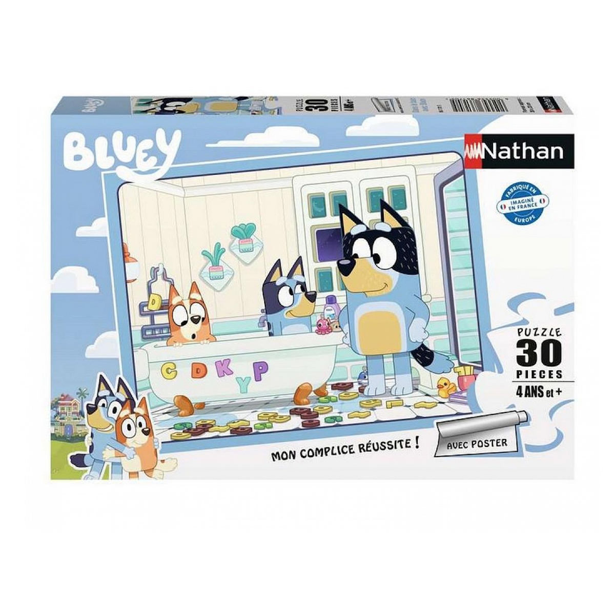 Nathan Puzzle 30p Dans le bain de Bluey
