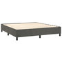 Voir la diapositive 4 : VIDAXL Sommier a lattes de lit et matelas Gris fonce 200x200cm Velours