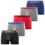 UMBRO Lot de 5 Boxers homme sans couture. Coloris disponibles : Gris