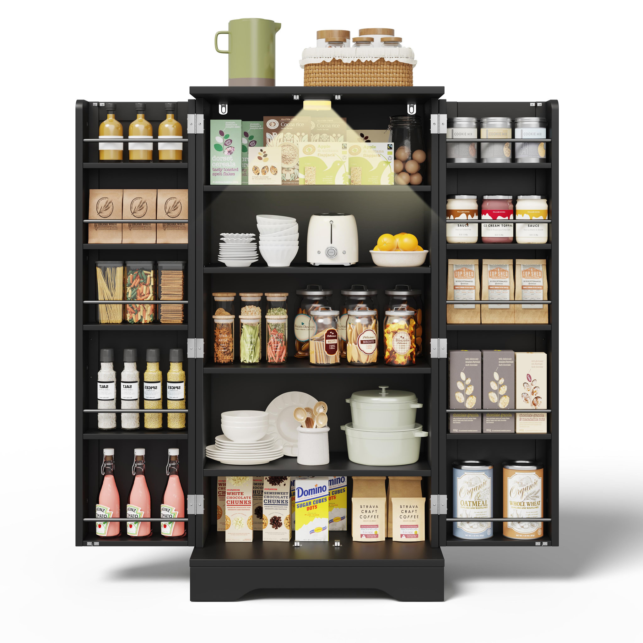 MERAX Buffet de cuisine. Coloris disponibles : Blanc, Noir