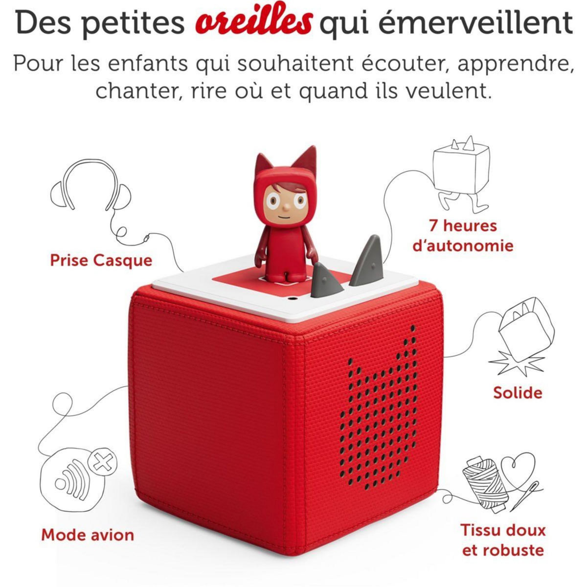 TONIES Boîte à histoires Mon premier coffret Rouge