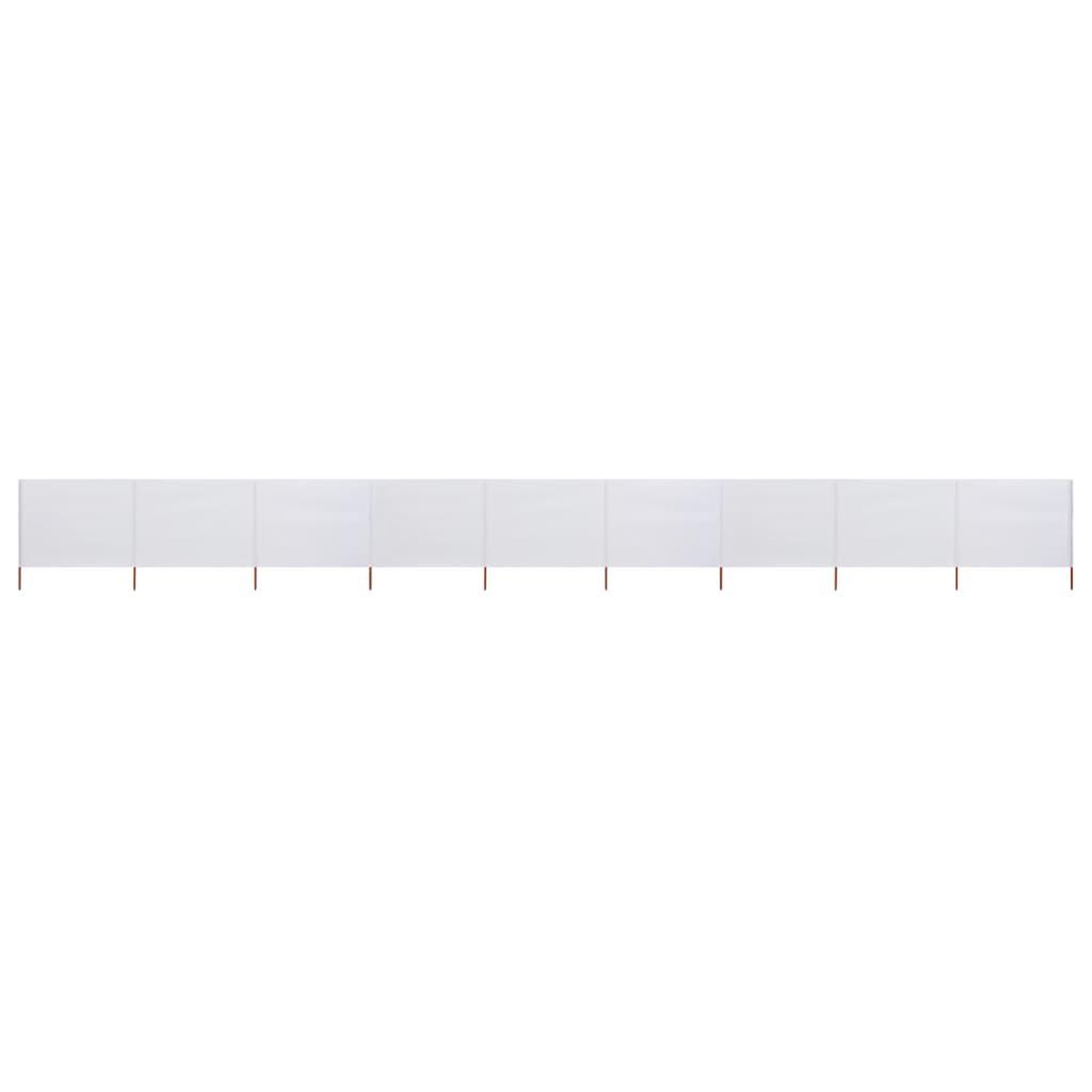 Voir la diapositive 1 : VIDAXL Paravent 9 panneaux Tissu 1200 x 80 cm Blanc sable