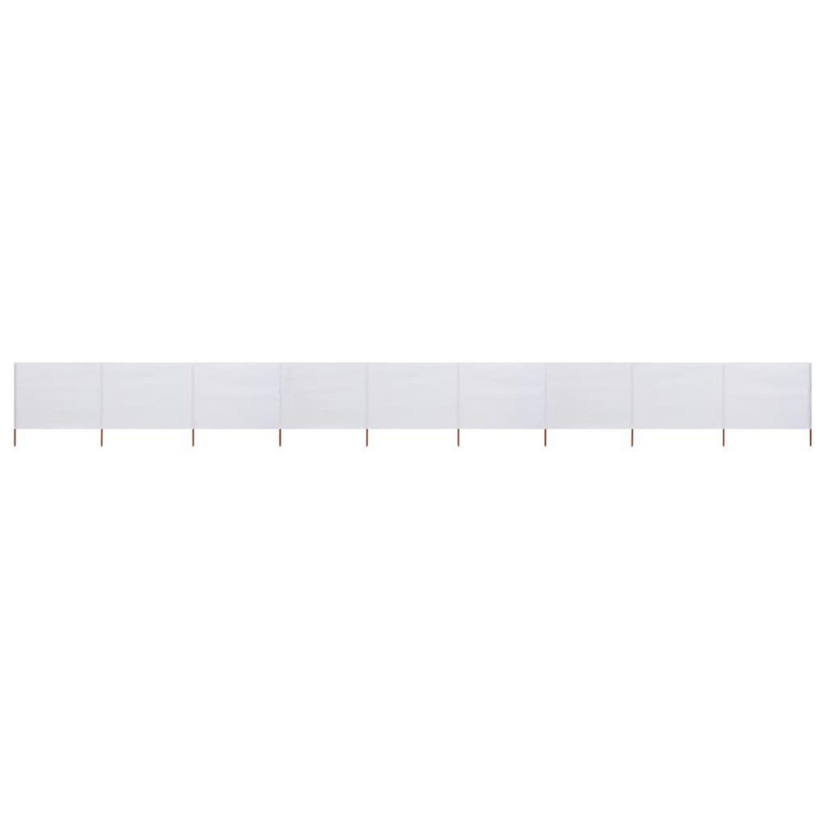 VIDAXL Paravent 9 panneaux Tissu 1200 x 80 cm Blanc sable