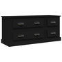 Voir la diapositive 2 : VIDAXL Meuble TV noir 100x35,5x45 cm bois d'ingenierie