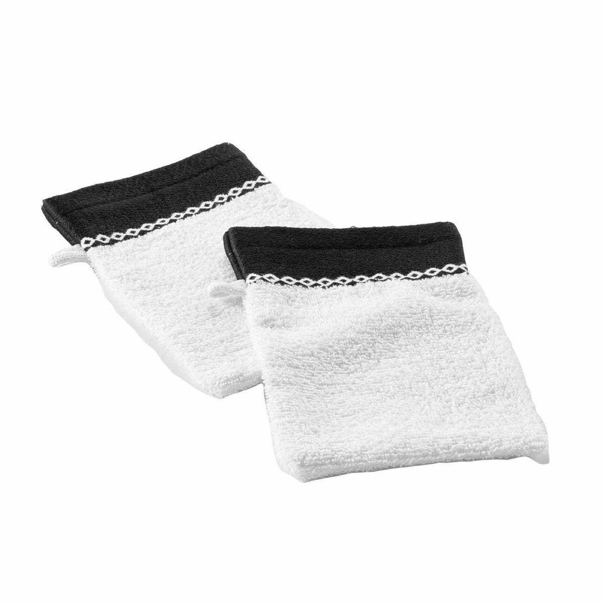 Voir la diapositive 1 : Douceur d'Intérieur Lot de 2 gants de toilette  majesty  15x21cm blanc