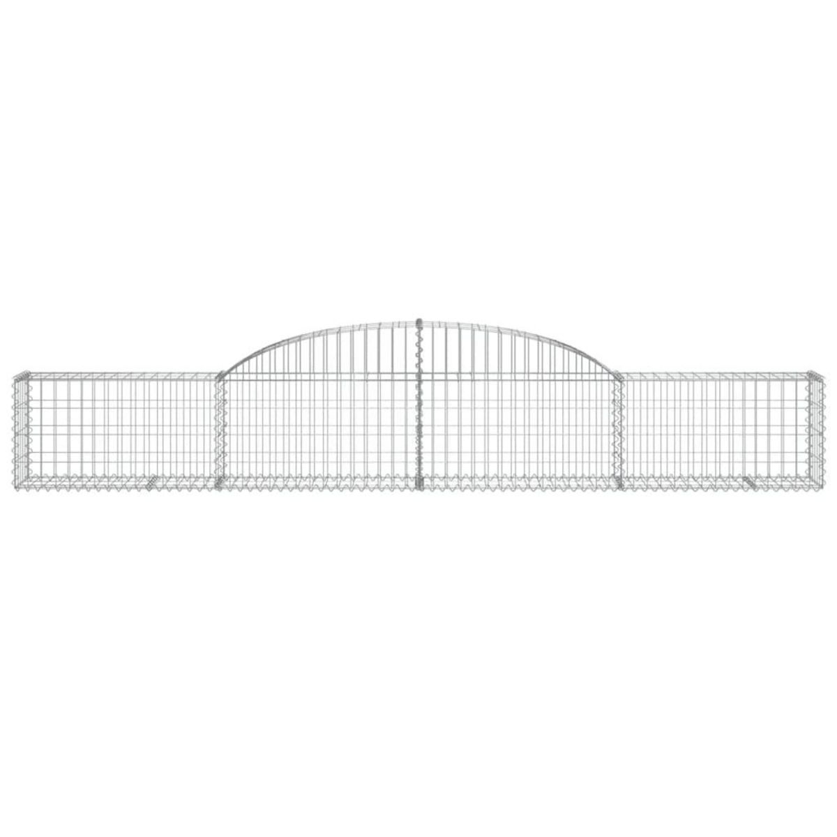 VIDAXL Paniers a gabions arques 7 pcs 300x30x40/60 cm fer galvanise