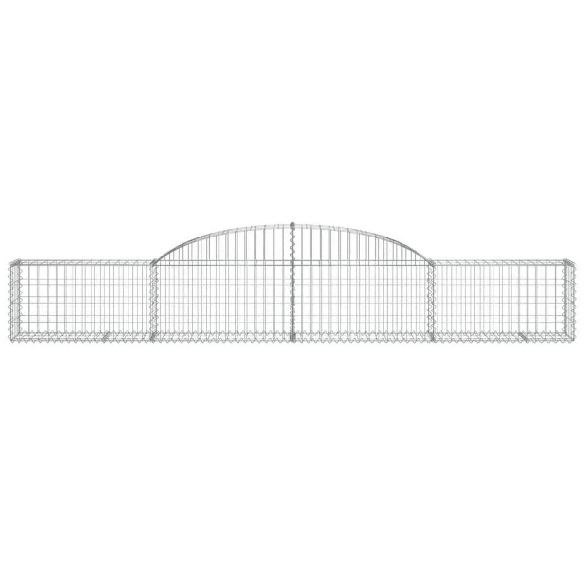 VIDAXL Paniers a gabions arques 7 pcs 300x30x40/60 cm fer galvanise