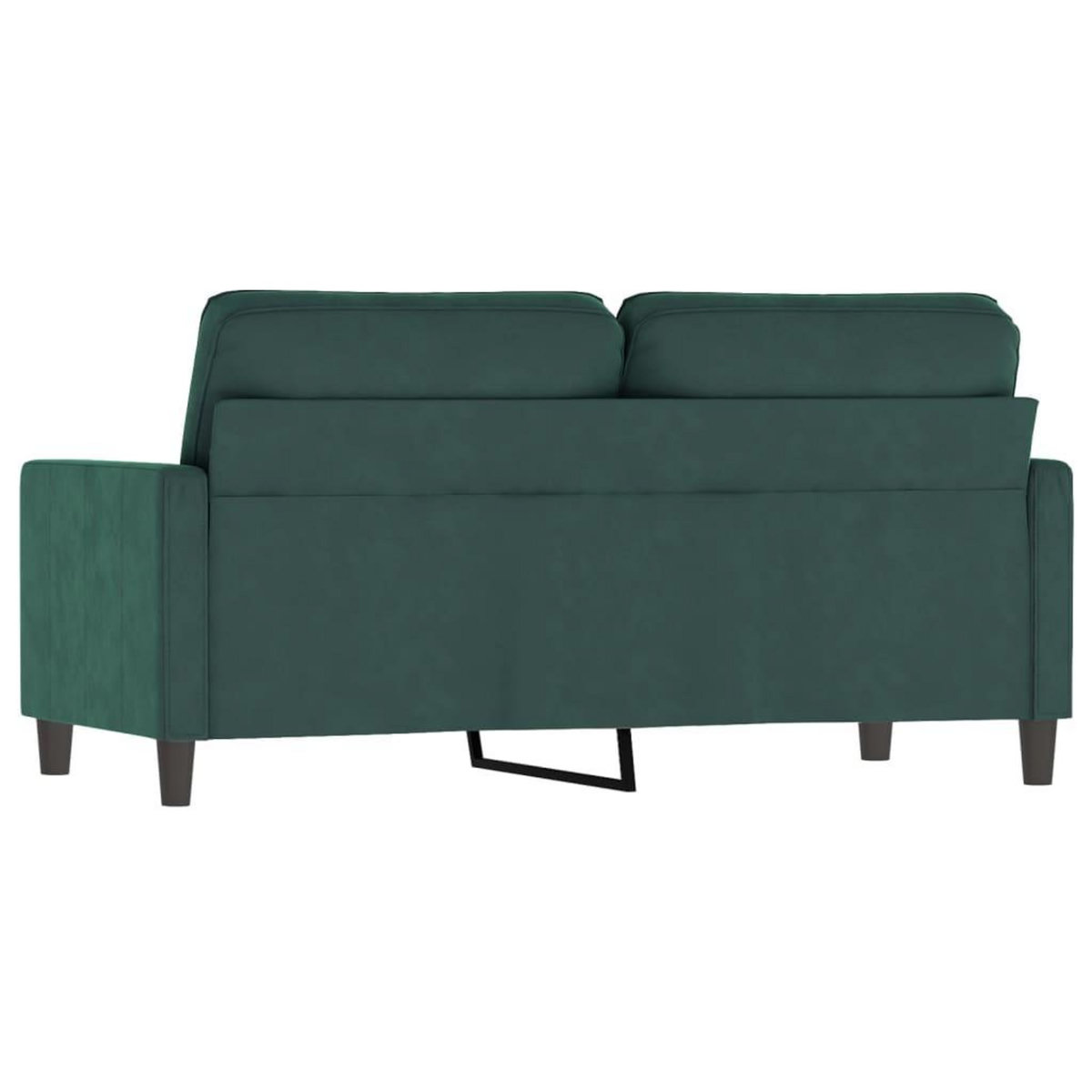 VIDAXL Canape a 2 places Vert fonce 140 cm Velours