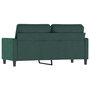 Voir la diapositive 5 : VIDAXL Canape a 2 places Vert fonce 140 cm Velours