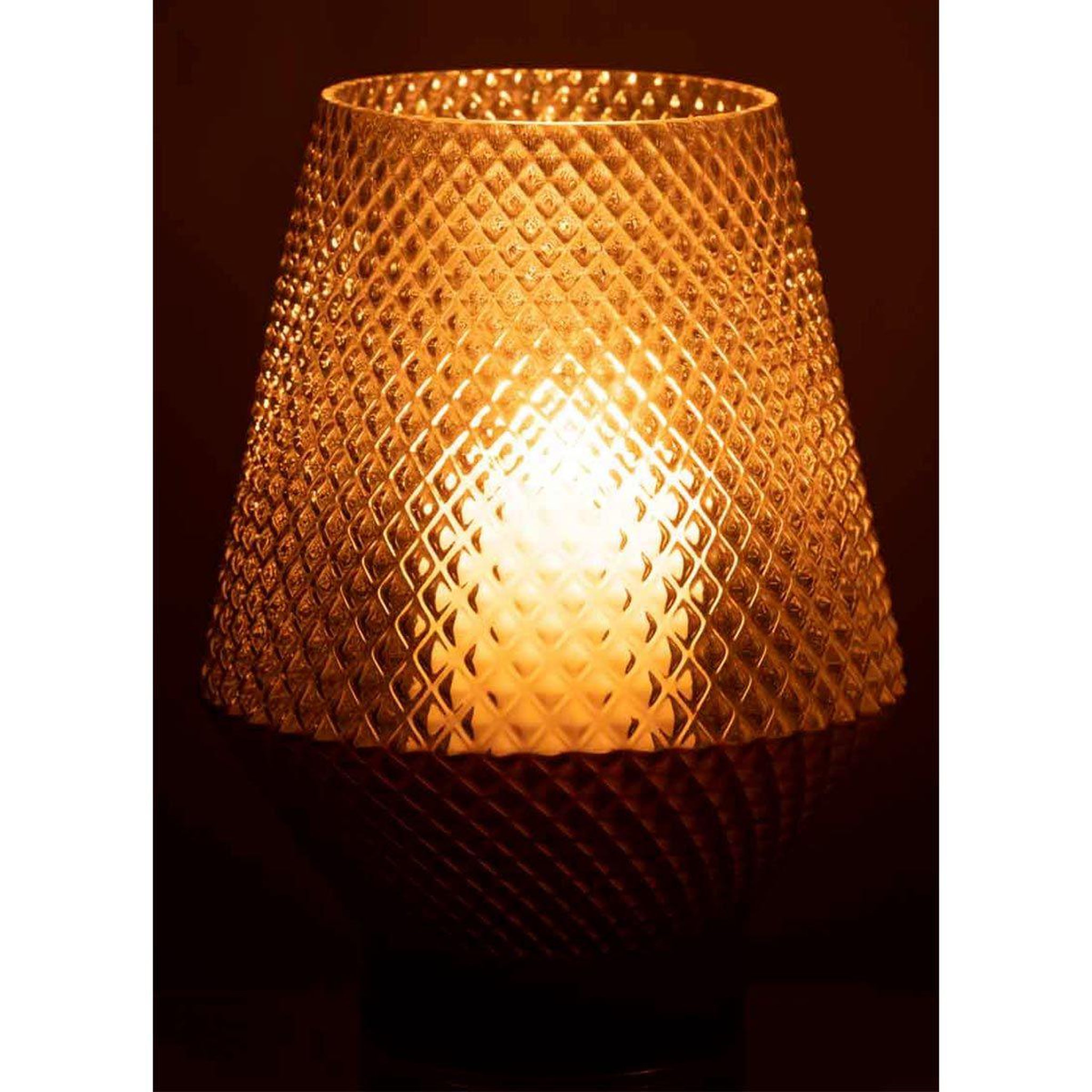 Voir la diapositive 3 : J-LINE Vase design en verre  vuoto  27cm gris