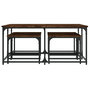 Voir la diapositive 4 : VIDAXL Tables basses gigognes 5 pcs chene fume bois d'ingenierie