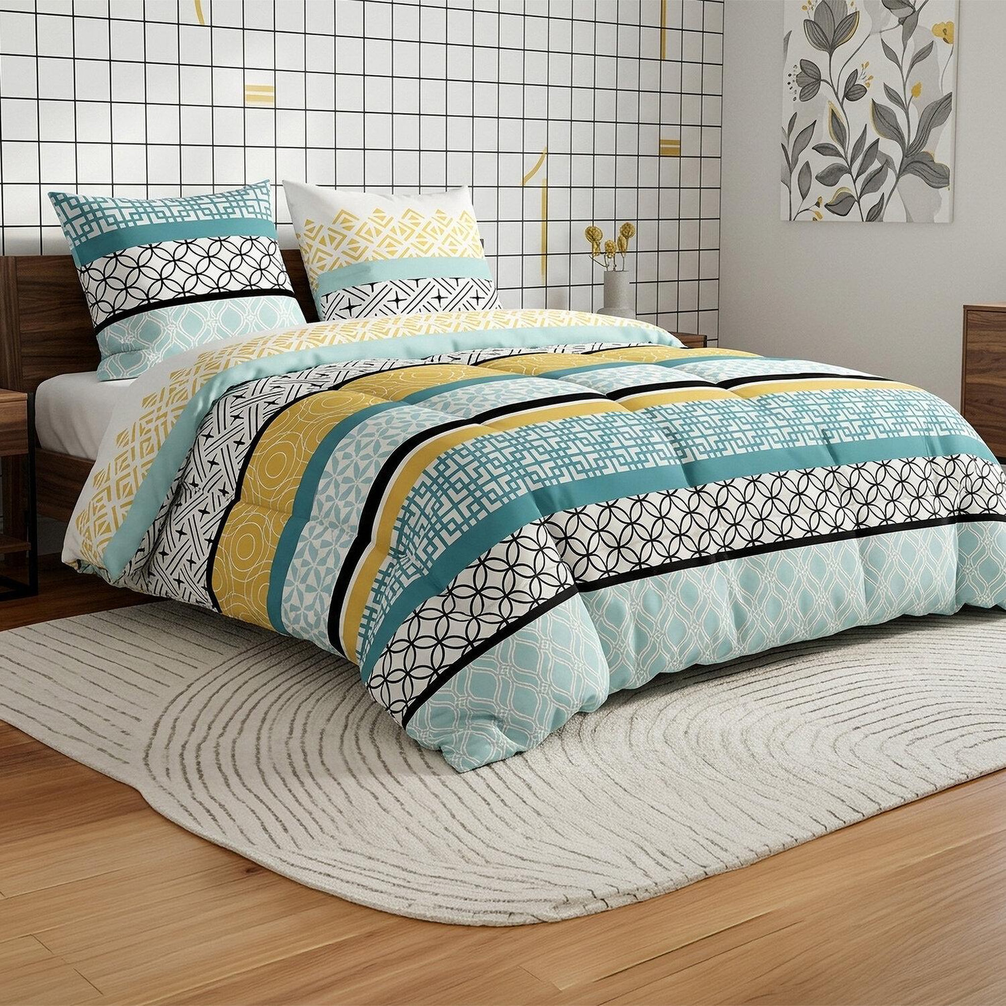 Voir la diapositive 2 : ATELIER DU COTON Parure de couette 100%coton 57fils/cm2 - citedor