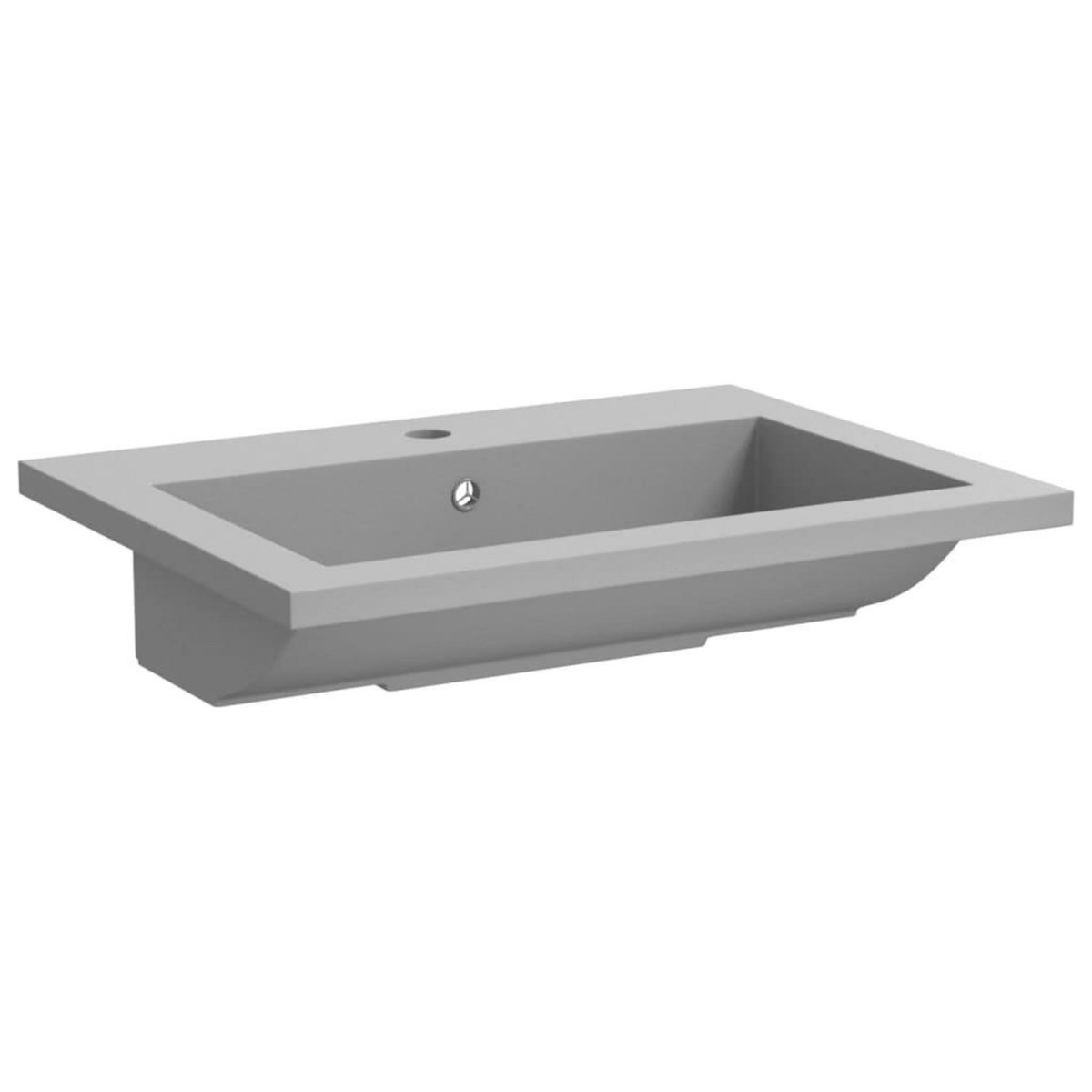 VIDAXL Lavabo en granit 600 x 450 x 120 mm Gris