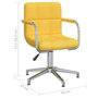 Voir la diapositive 6 : VIDAXL Chaise pivotante de bureau Jaune moutarde Tissu