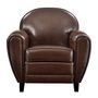 Voir la diapositive 1 : Rendez vous déco Fauteuil noir en croute de cuir enduite - Club