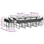 Voir la diapositive 5 : VIDAXL Ensemble a manger de jardin 13 pcs coussins noir resine tressee