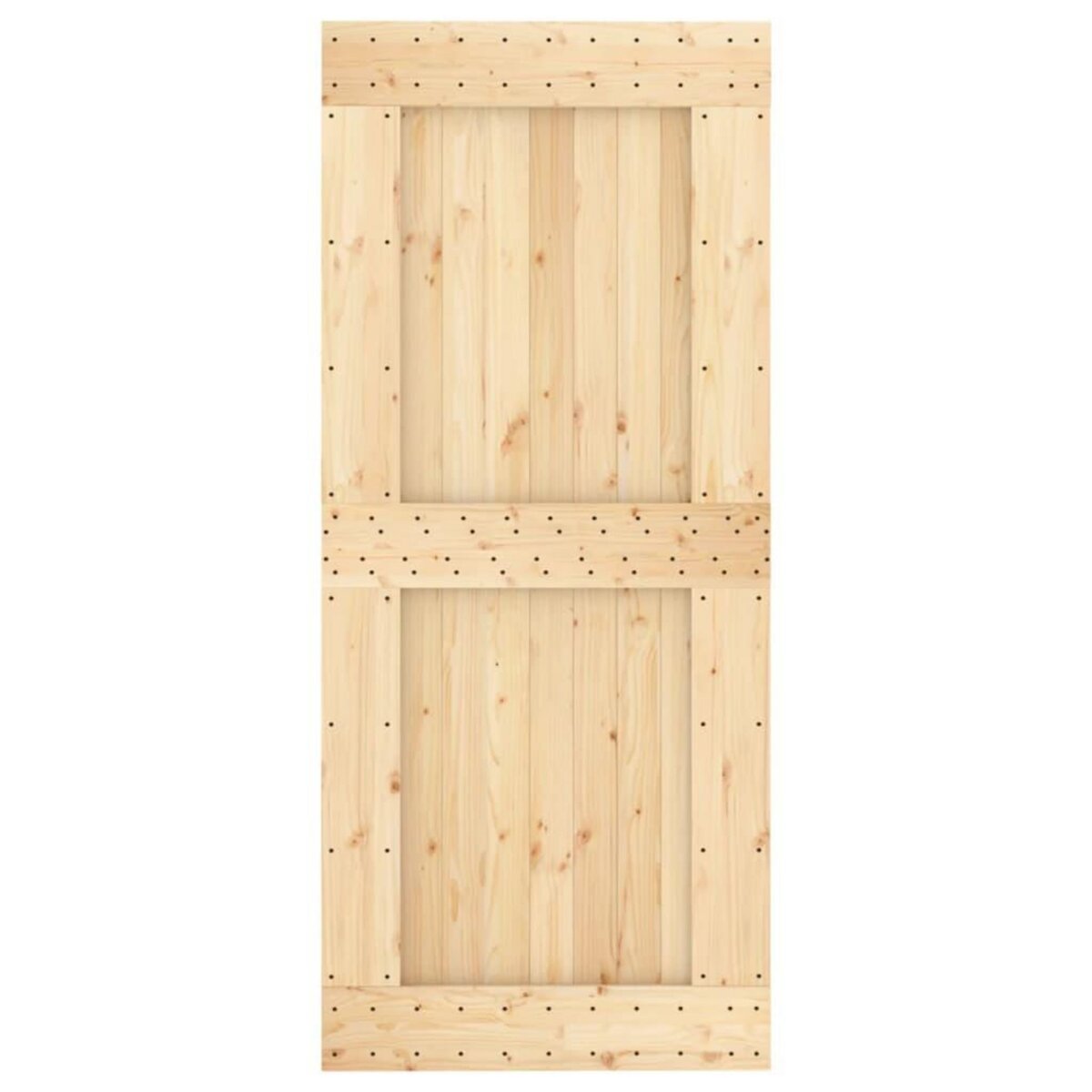 VIDAXL Porte coulissante et kit de quincaillerie 90x210 cm pin massif