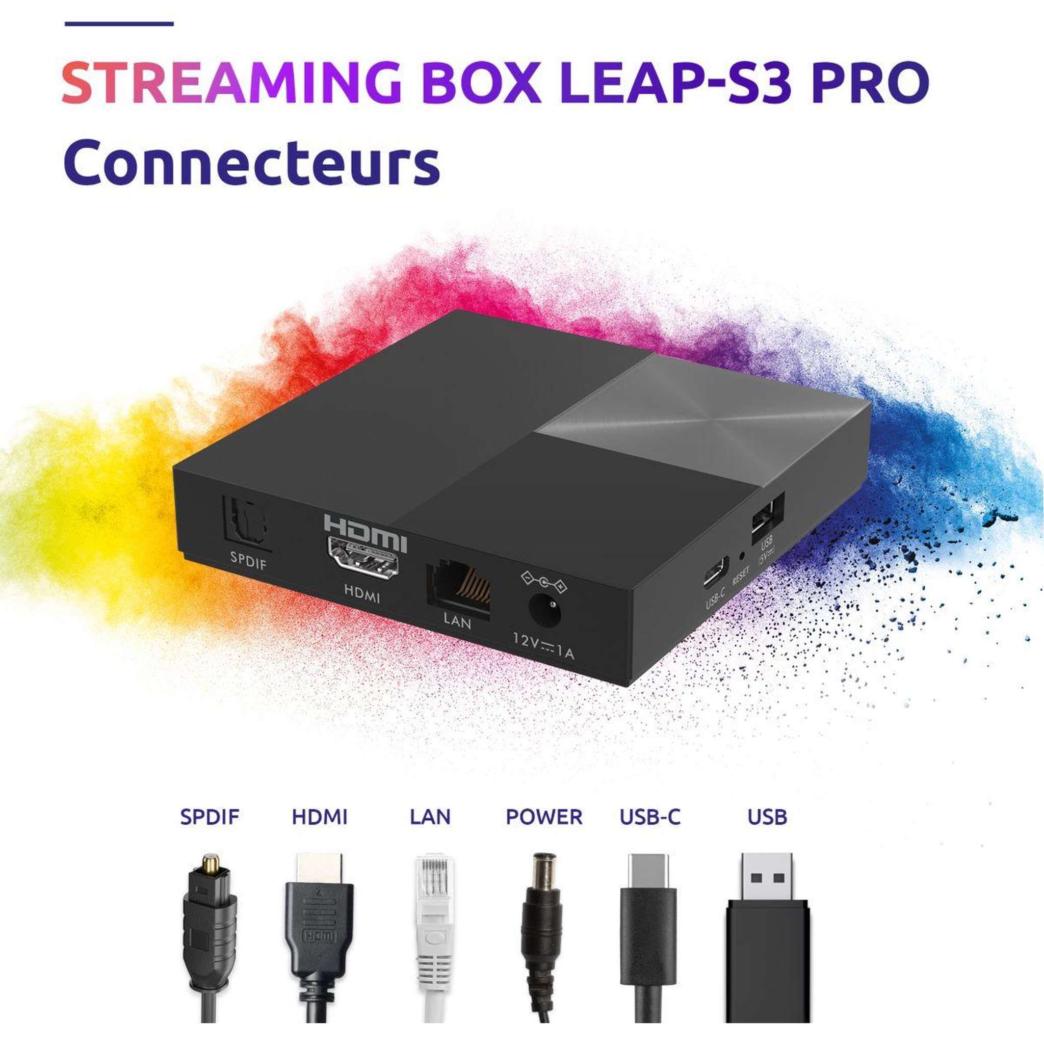 Voir la diapositive 4 : Strong Passerelle multimédia LEAP-S3 Pro Box Google TV 4K Chromecast