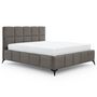 Voir la diapositive 1 : BEST MOBILIER Millie - lit coffre - 140x200 cm - sommier inclus - en velours
