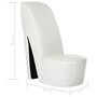 Voir la diapositive 6 : VIDAXL Chaise en forme de chaussure a talon haut Blanc Similicuir