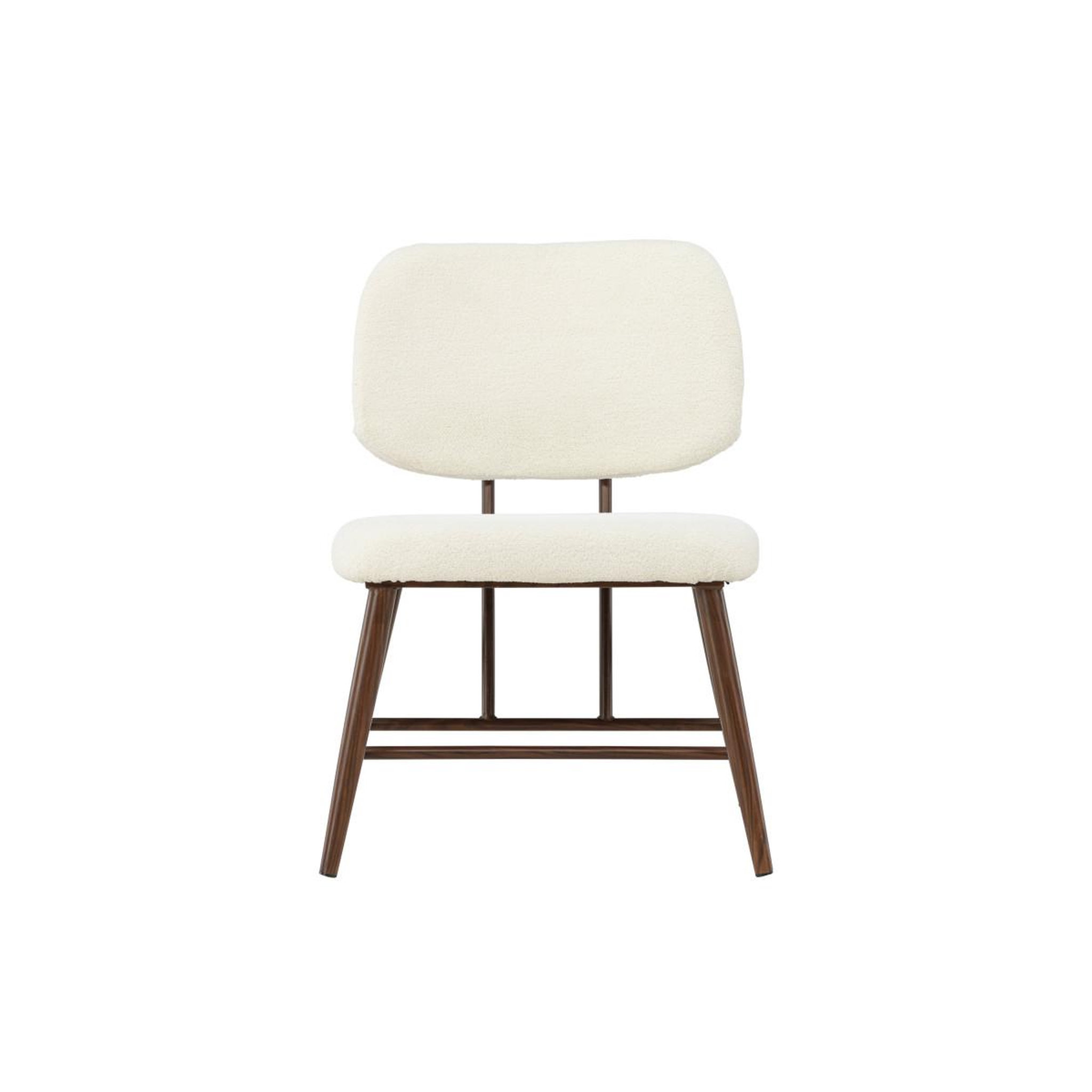 Voir la diapositive 2 : Paris Prix Fauteuil design bouclette  midland  84cm blanc