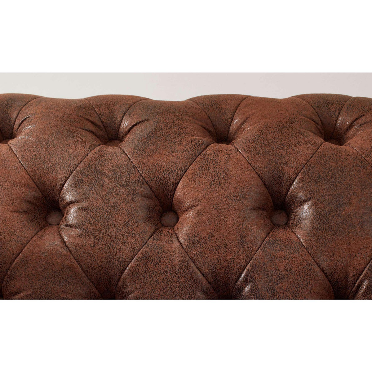 LISA DESIGN Winston - canapé d'angle chesterfield - 4 places - style industriel - gauche