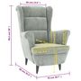 Voir la diapositive 6 : VIDAXL Fauteuil gris clair velours