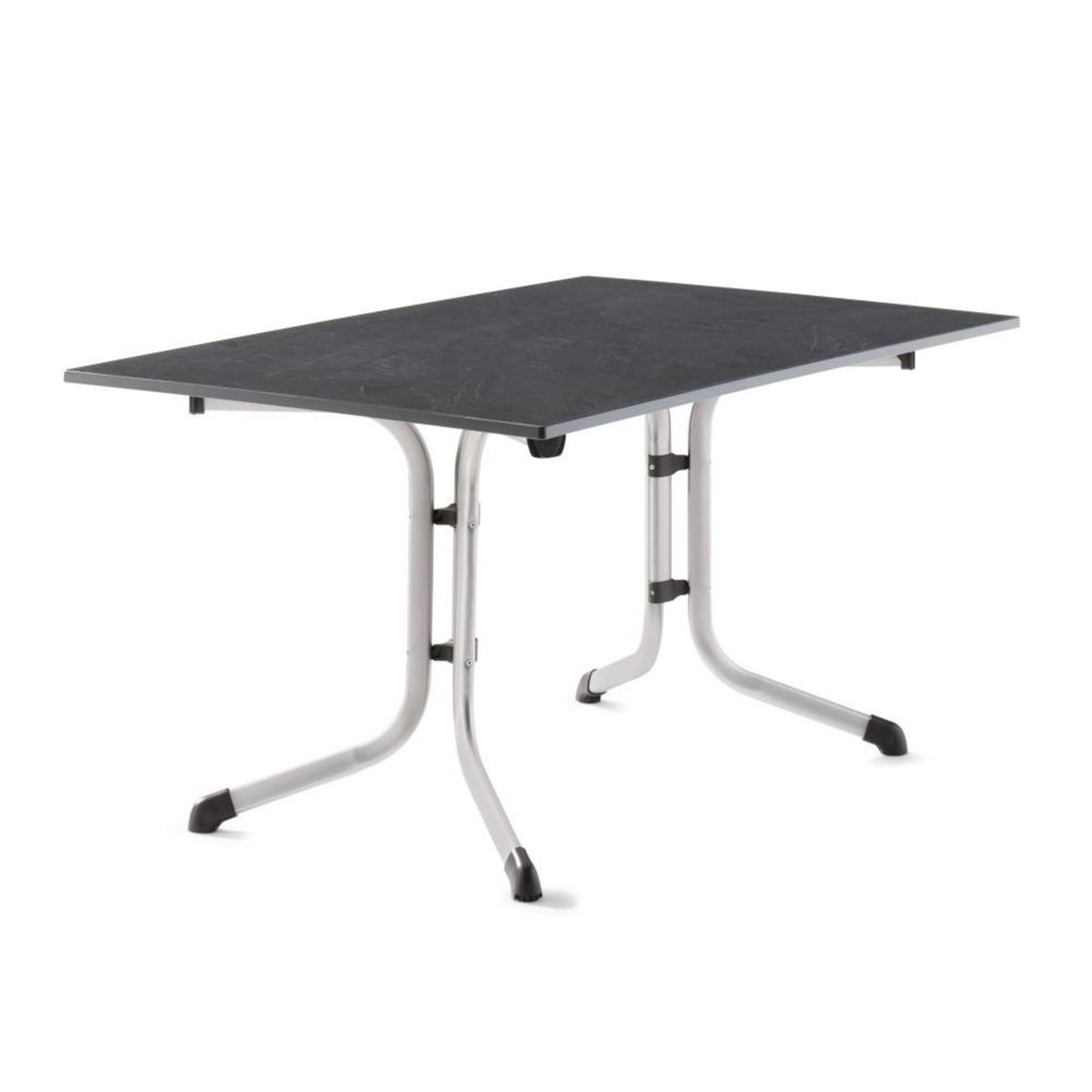 CENTRALE BRICO Table pliante 140 x 90 cm, plateau Vivodur® anthracite, structure gris clair