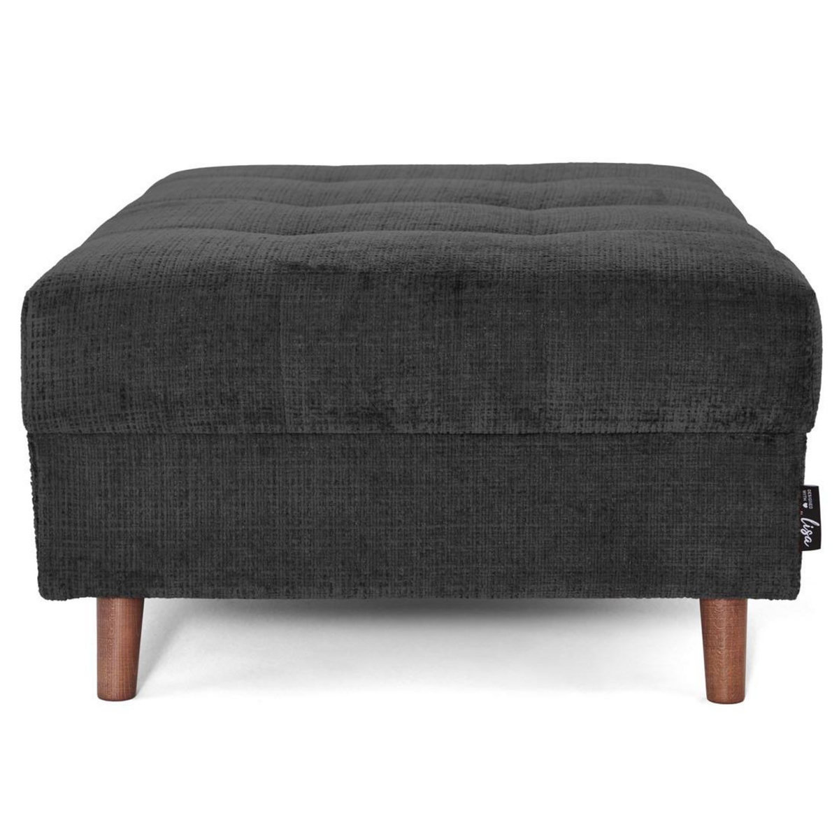 LISA DESIGN Rune - pouf en velours texturé