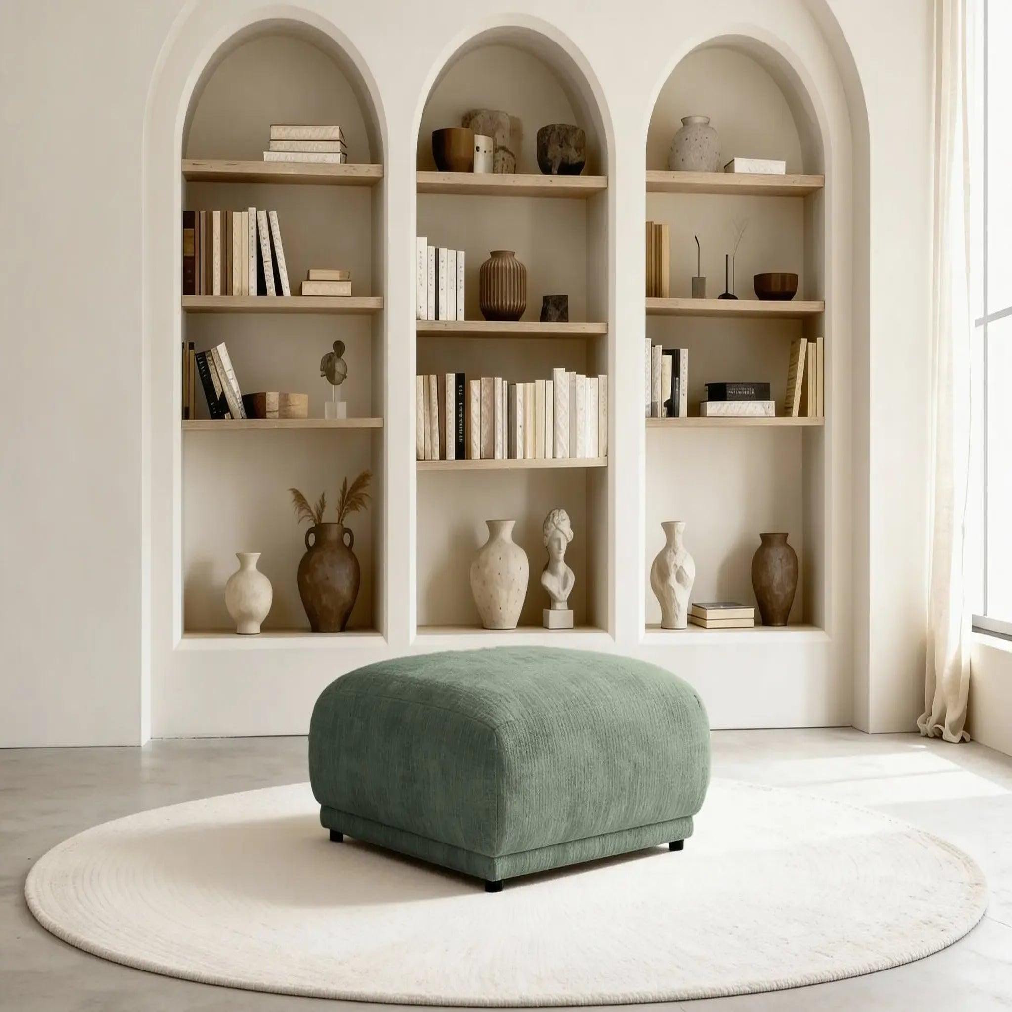 Voir la diapositive 4 : CASANOVA PARIS Rosalie - pouf tissu chenille
