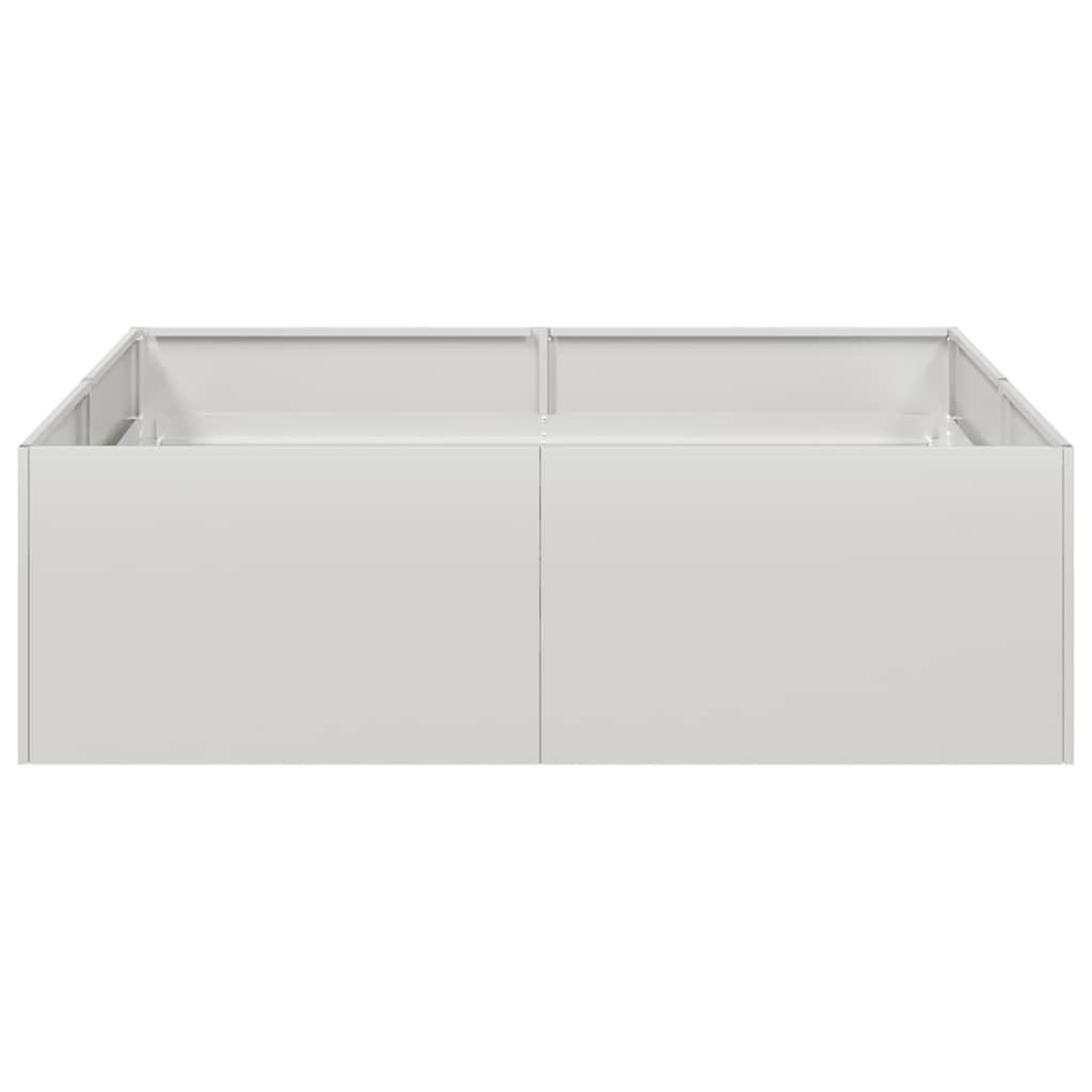 Voir la diapositive 4 : VIDAXL Jardiniere 100x100x30 cm acier inoxydable
