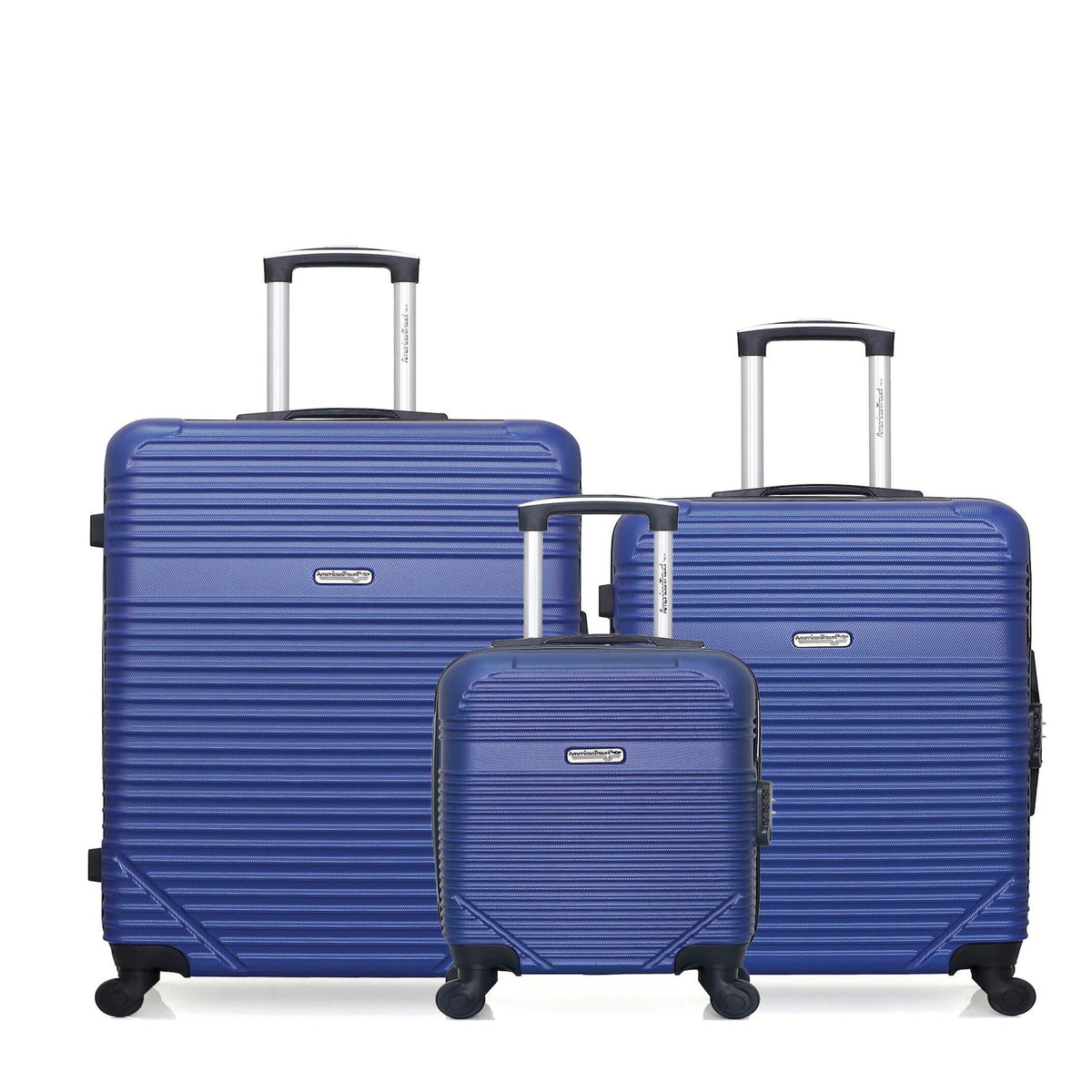 AMERICAN TRAVEL Lot de 3 - Valises grand format, weekend et cabine XXS MEMPHIS