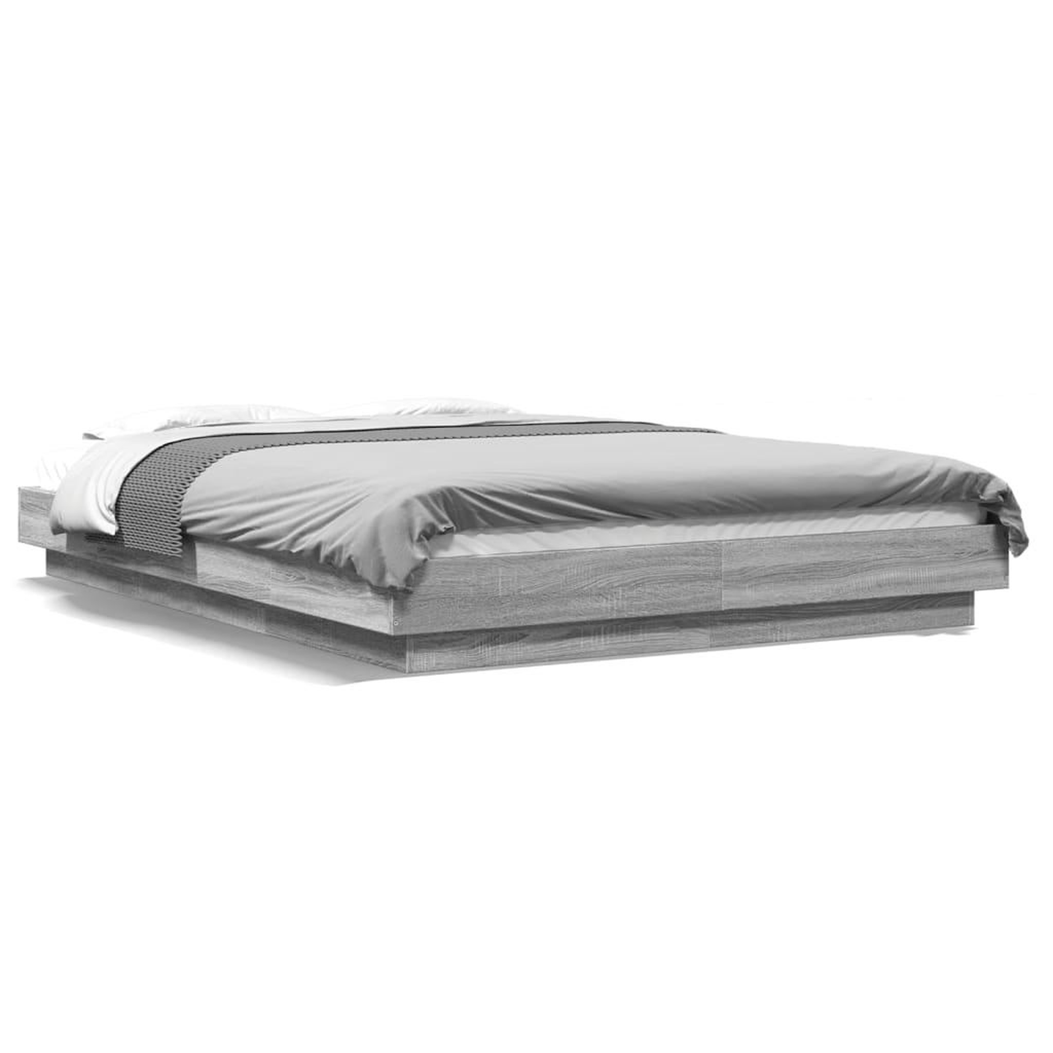 Voir la diapositive 2 : VIDAXL Cadre de lit sans matelas sonoma gris 120x200 cm