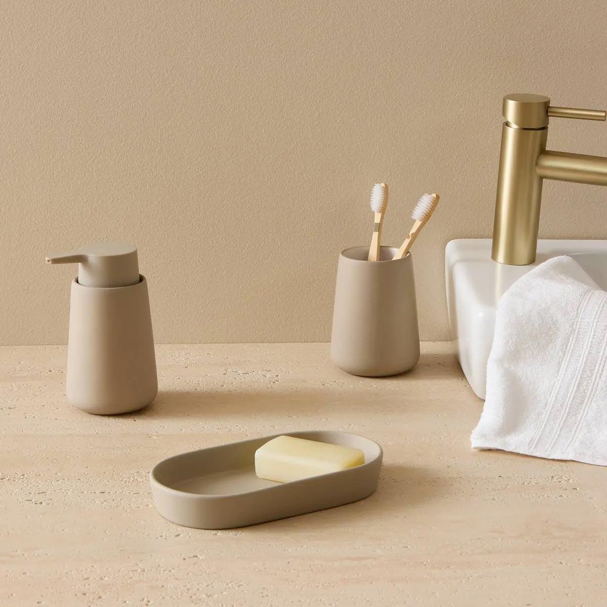 Voir la diapositive 2 : FIVE Plateau de salle de bain  cocon  19cm naturel