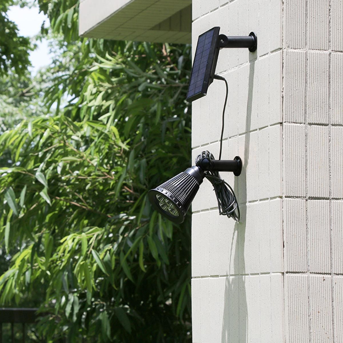 Lumisky Lot de 2 spots solaires SPIKY Noir Plastique H42cm