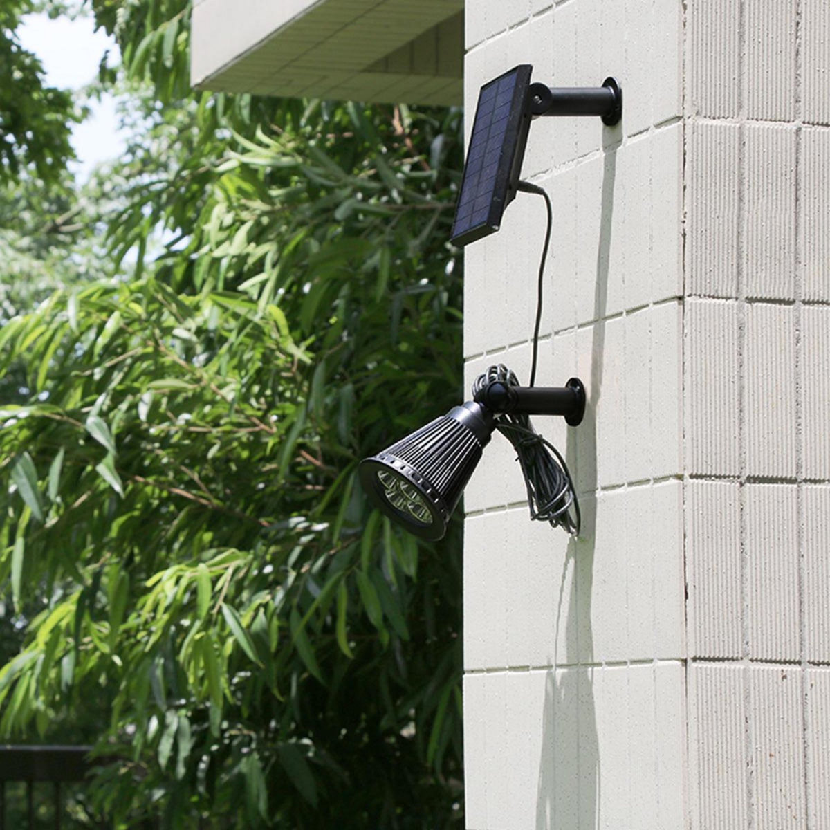 Lumisky Lot de 2 spots solaires SPIKY Noir Plastique H42cm