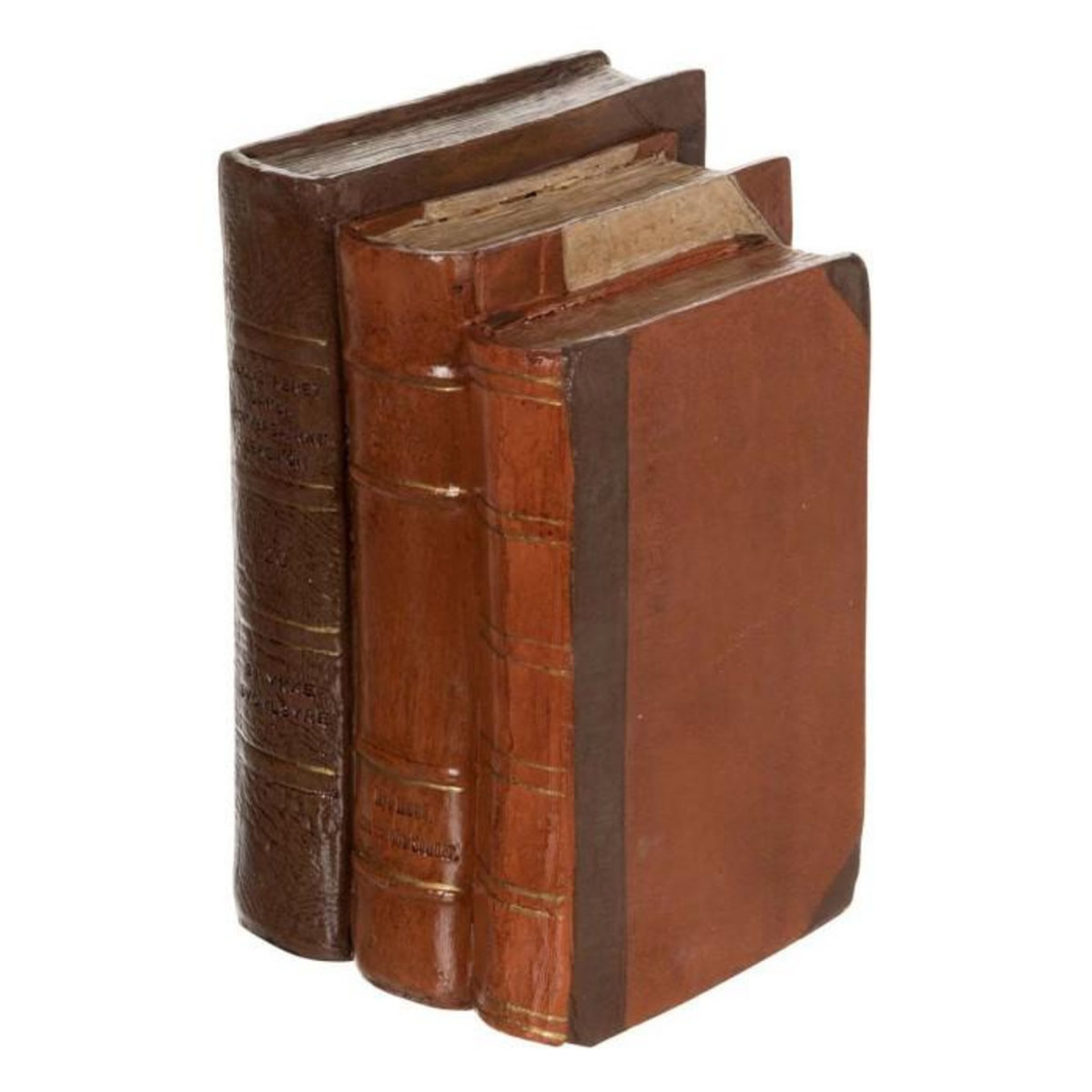 Paris Prix 3 Livres Déco  Adam  20cm Marron