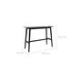 Voir la diapositive 4 : MAISON PAVANE Table de bar rectangulaire 4 personnes en bois noir 120 cm-Buvette