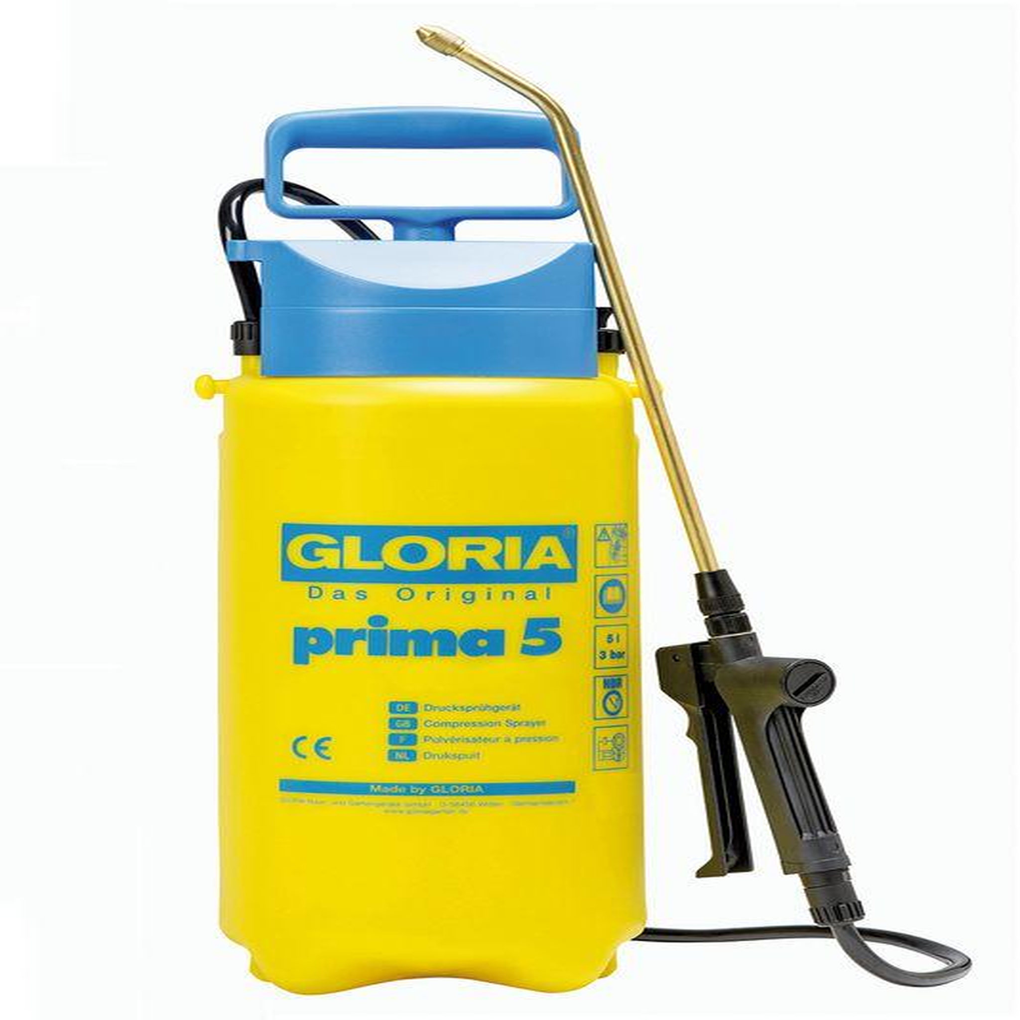 CENTRALE BRICO Pulvérisateur à pression Prima 5 lance en laiton - 5L