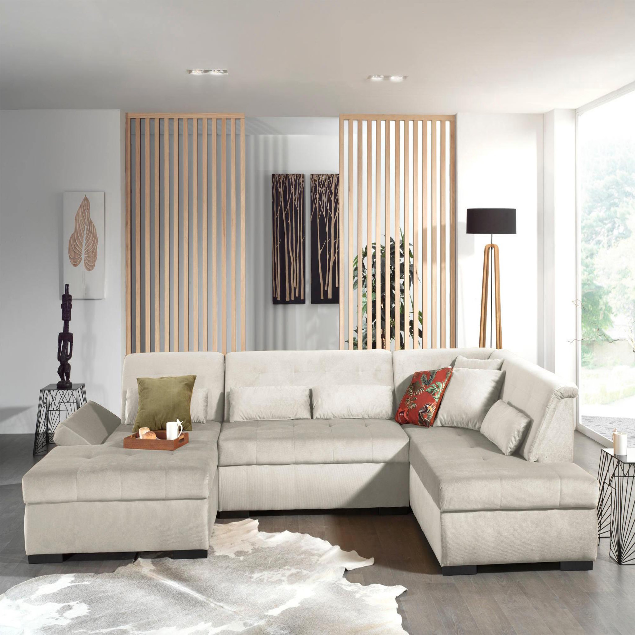 Voir la diapositive 3 : LISA DESIGN Vermont - canapé panoramique d'angle droit - 7 places - xxl - en velours