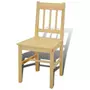 VIDAXL Table de salle a manger en bois avec 4 chaises Naturel