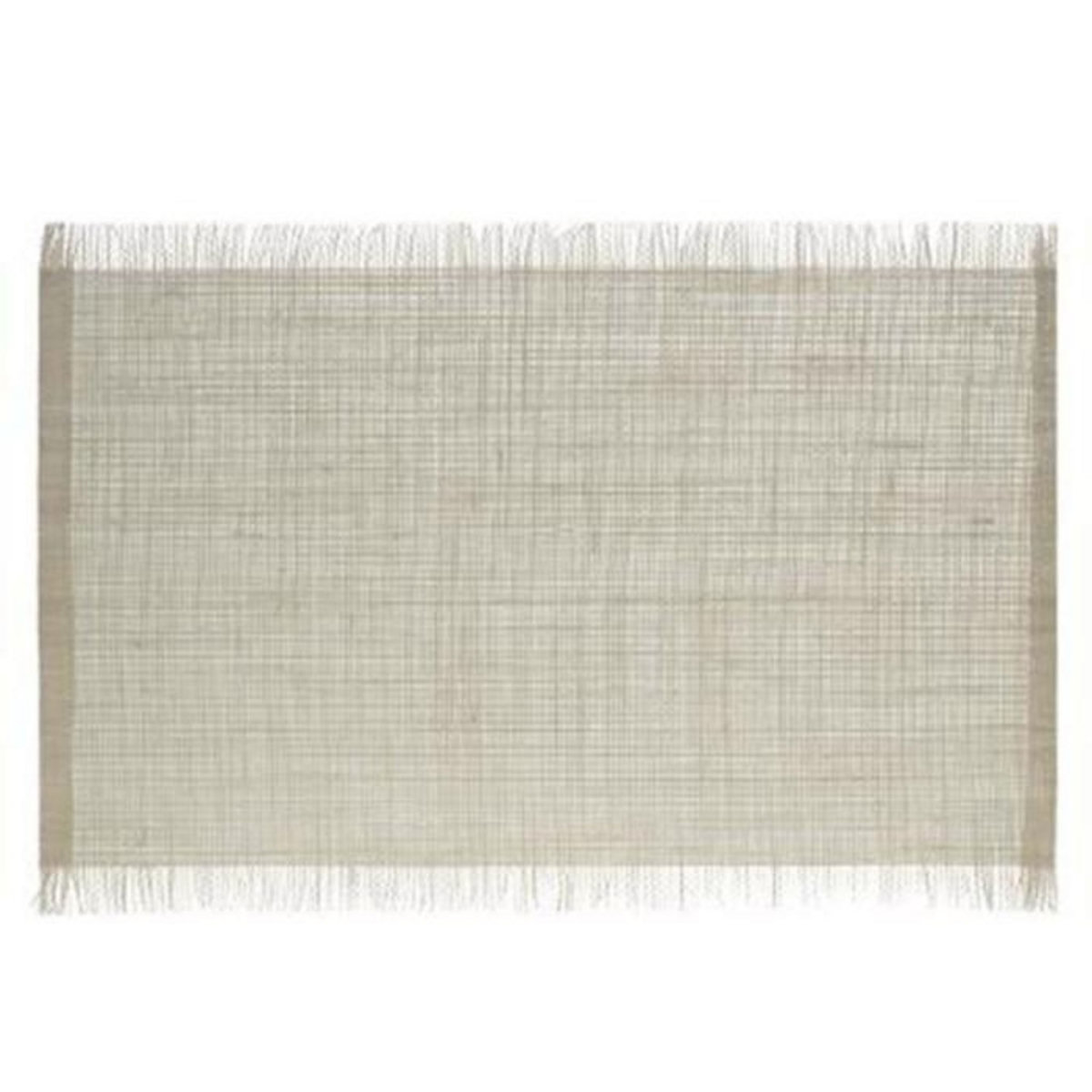 SECRET DE GOURMET Set de Table en Jute  Frange  30x45cm Beige