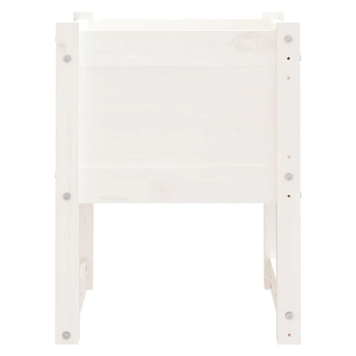 VIDAXL Jardiniere Blanc 40x40x52,5 cm Bois massif de pin