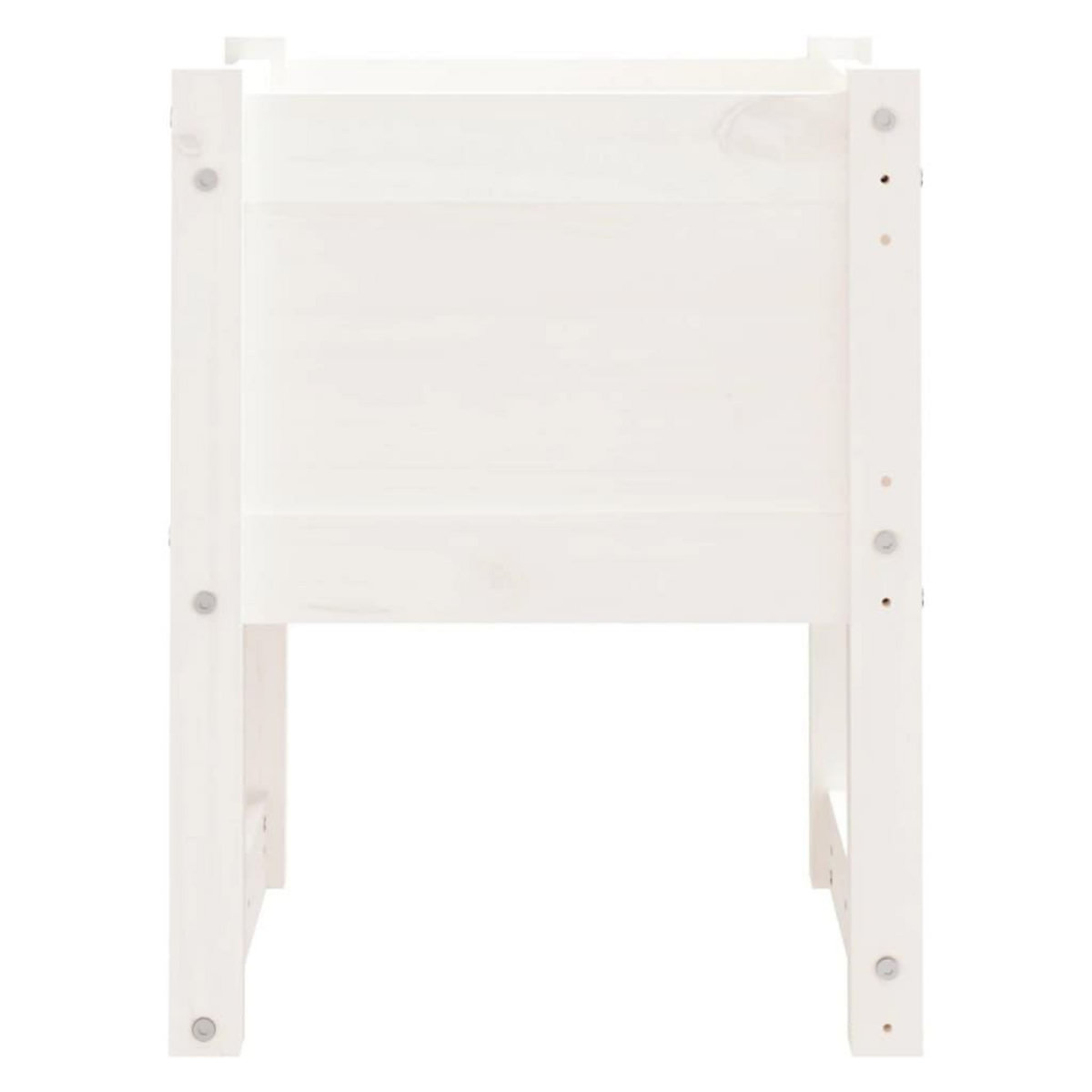 VIDAXL Jardiniere Blanc 40x40x52,5 cm Bois massif de pin