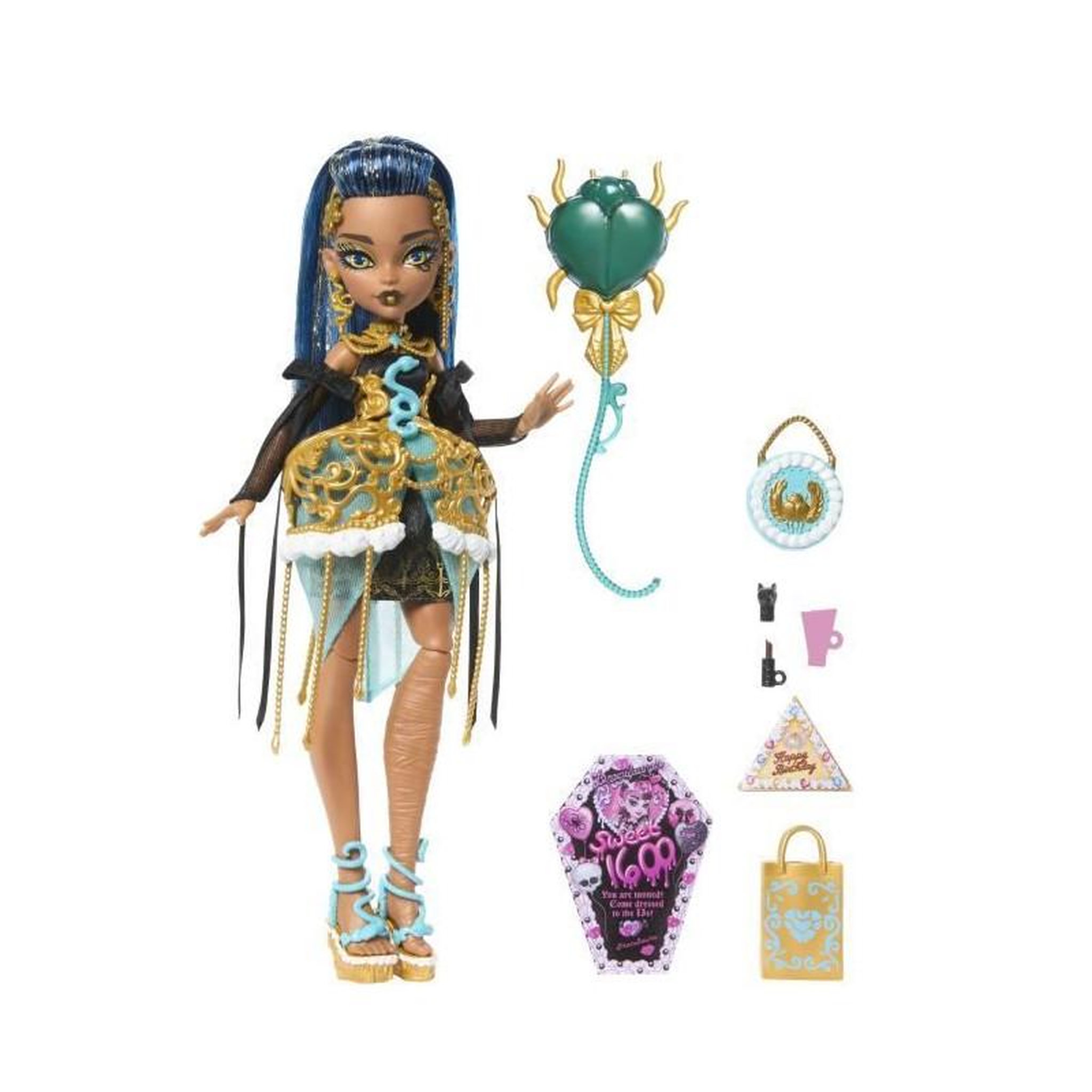 Voir la diapositive 3 : MONSTER HIGH Monster High - Cleo De Nile Monstrueux Anniversaire - Poupée - Monster High - JBG76